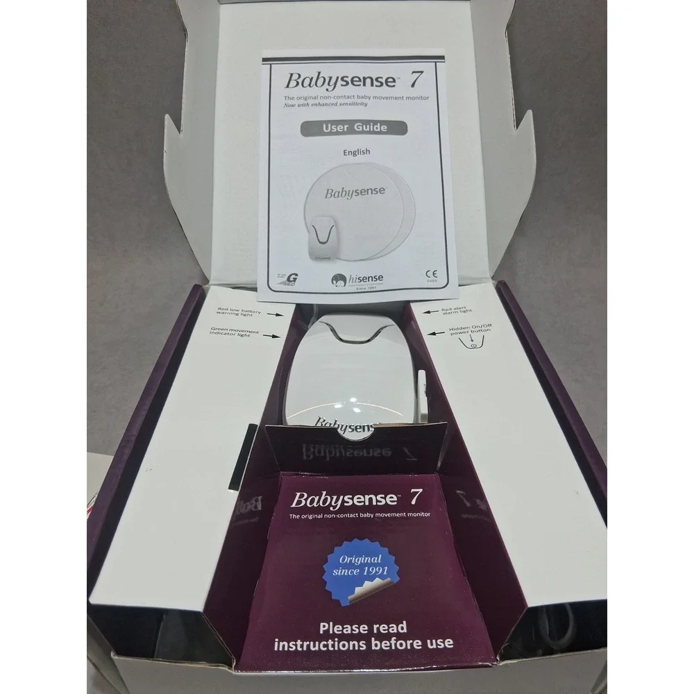 BabySense 7 The Original Non-Contact Movement Baby Monitor White